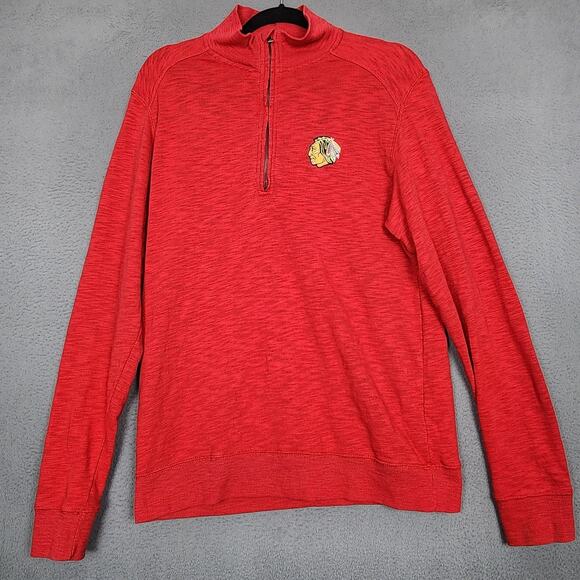 Chicago Blackhawks Pullover Mens Medium NHL Quarter Zip 2017 Winter Classic - Picture 1 of 13